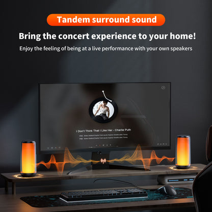 Caixa de Som Bluetooth QERE com Áudio Hi-Res 10W, Alto-falante Portátil HiFi sem fio à prova d'água IPX5, Múltiplos modos de conexão para uso externo,