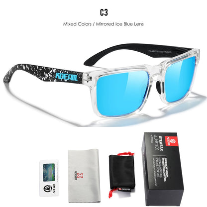 KDEAM PLUS Size Fishing Sunglasses Men 64mm Width Larger Size Polarized Sunglasses For Driving Night Vision Goggles