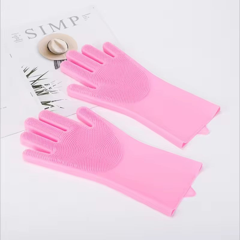 Pet Grooming Bathing Gloves Dog Cat Bathing Shampoo Scrubber Magic Massaging Cleaning Cleanner Sponge Silicon Hair Removal Glove