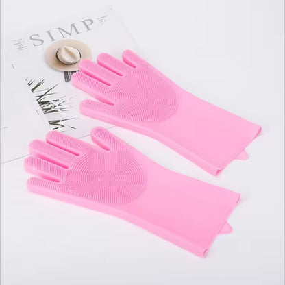 Pet Grooming Bathing Gloves Dog Cat Bathing Shampoo Scrubber Magic Massaging Cleaning Cleanner Sponge Silicon Hair Removal Glove