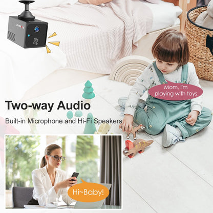 LS VISION Ubox CCTV Camera 4MP 4G Sim Card Or Wifi Home Surveillance Camera Intercom Radar Detection  Mini Baby Security Cam 2K