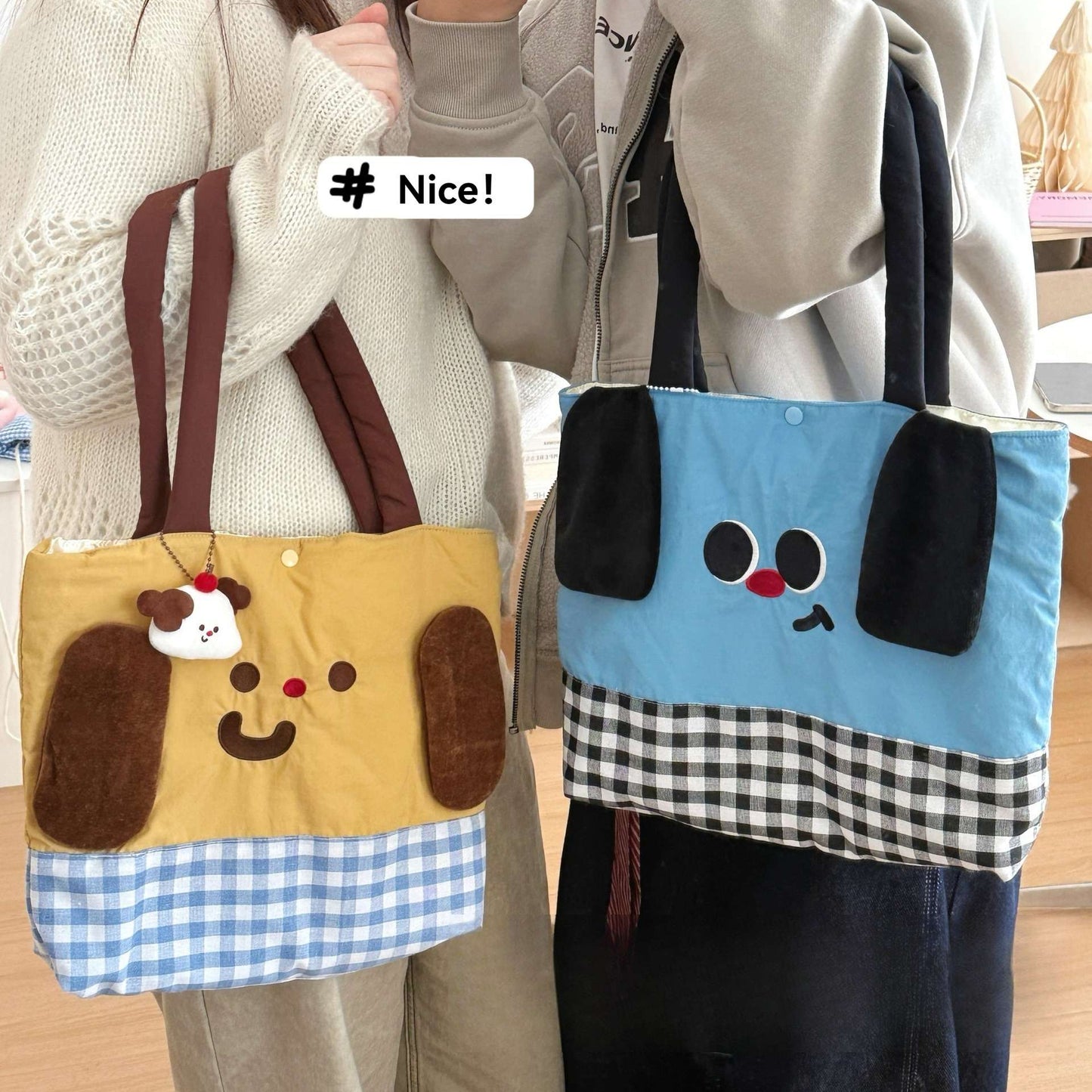 Cute Cartoon Shoulder Bag Versatile Autumn And Winter Casual Outdoor Bag Large Capacity Handbag