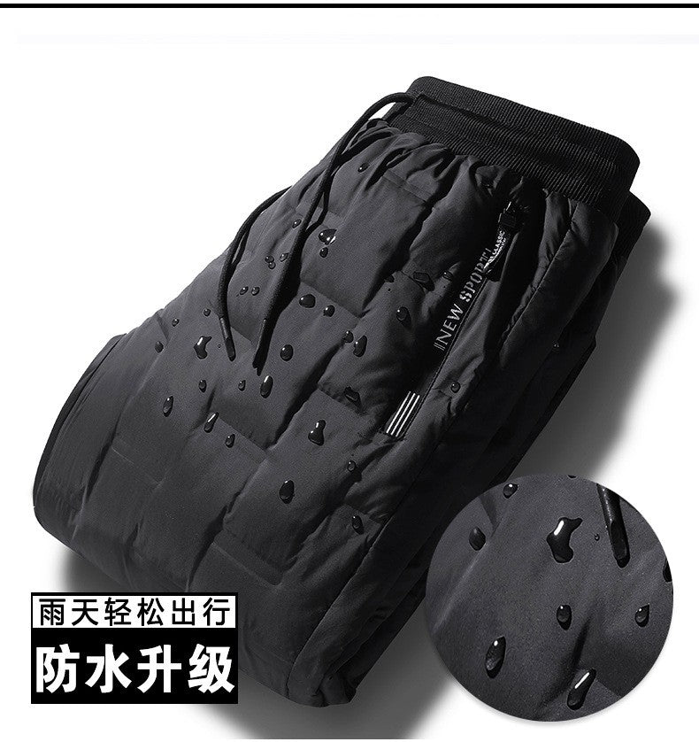 Calças Masculinas Plus Size L-8GG Patos Pena de Ganso Inverno À Prova de Vento Térmicas Calças Grossas de Inverno para Homens pantalones hombre PT-586