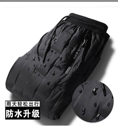 Calças Masculinas Plus Size L-8GG Patos Pena de Ganso Inverno À Prova de Vento Térmicas Calças Grossas de Inverno para Homens pantalones hombre PT-586