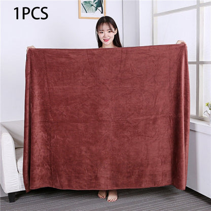Large size180x200cm thickening beauty salons Bath towels quick drying are soft skin friendly non shedding hotel massage towels