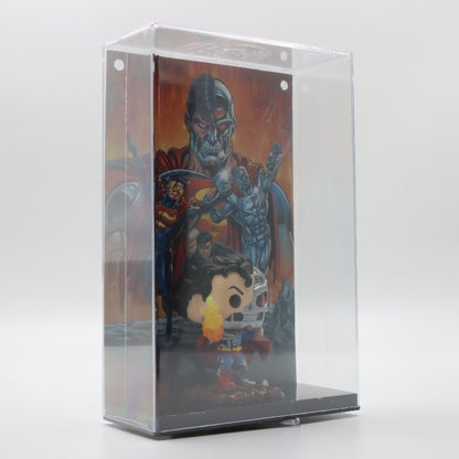Boneco Original Funko POP DC Comic Cover Cyborg Superman Action Anime Figure 85º Aniversário Coleção Vinil Modelo Brinquedo de Presente para Crianças