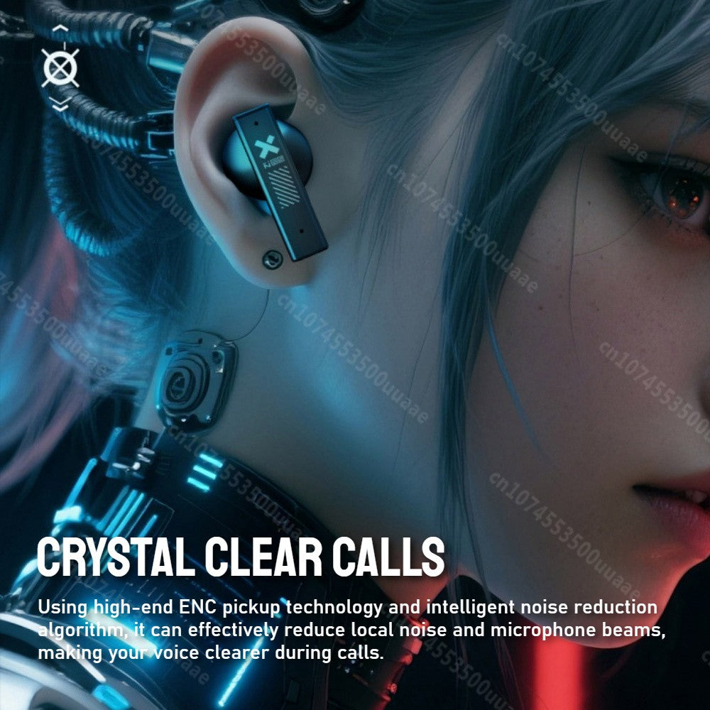 Zombiescat B10 -45dB ANC Earbuds Necklace Design Bluetooth 5.4 Earphone Boost Deep Bass Headphone with Active Noise Cancellation