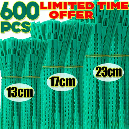 Reusable Adjustable Plastic Plant Cable Ties for Garden Vines, Trees, and Shrubs Support, Locking Nylon Zipper Organizer Tools