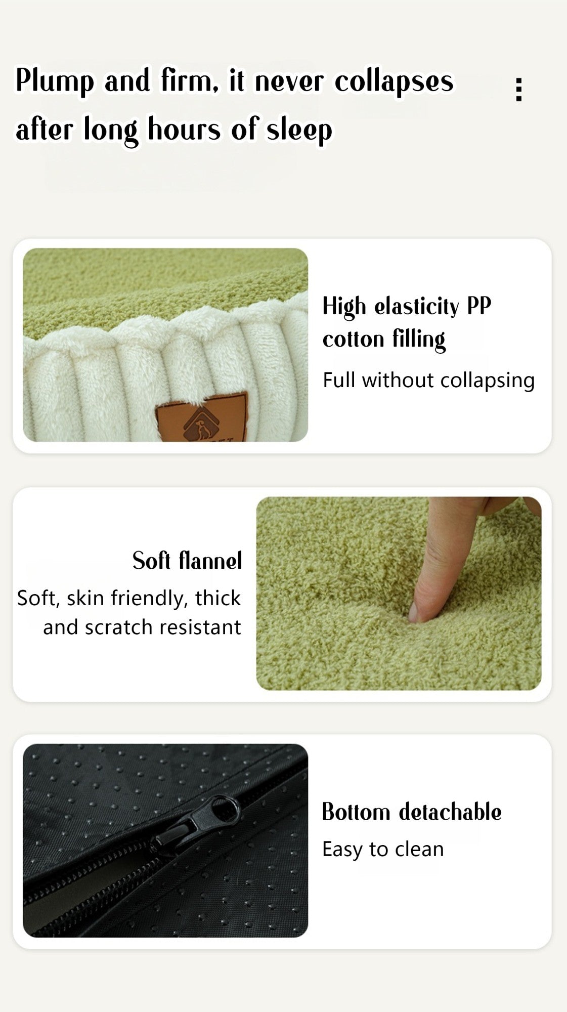Flannel Dog Bed Autumn Winter Thickening Warmth Ellipse Dog Sofa Beds Bottom Detachable Soft Plush Pet Pad Dogs Accessories