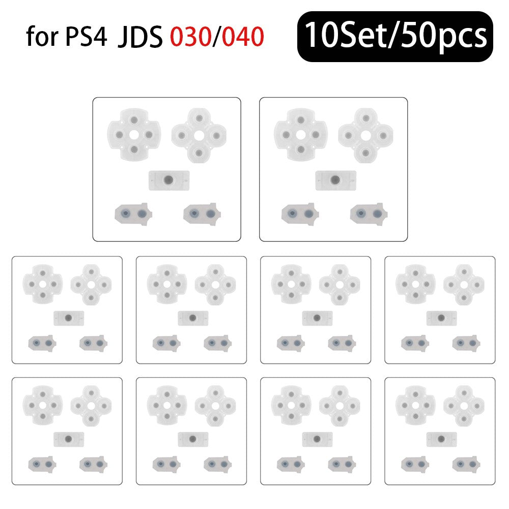 1-10Sets Replacement Conductive Rubber Pads for PS4 Controller Silicone Buttons Joystick Pads JDM-010/030/040/050 Repair Part