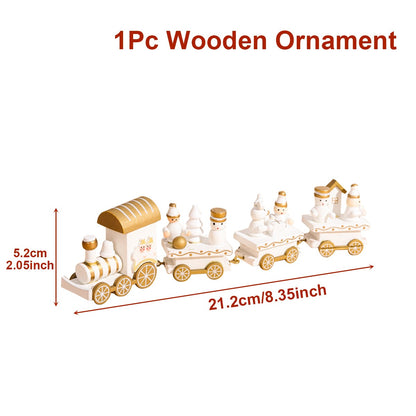 Wooden/Plastic Train Christmas Ornament Merry Christmas Decoration For Home 2025 Xmas Gifts Noel Natal Navidad New Year 2026