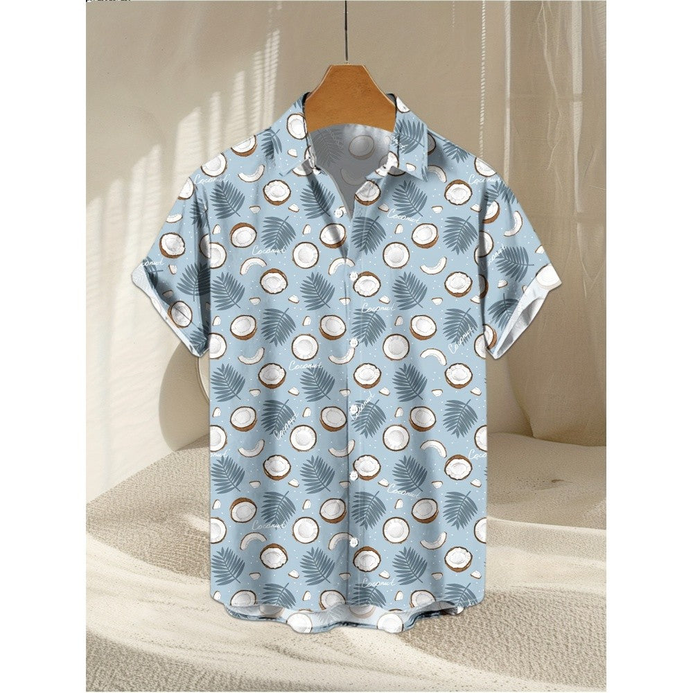 Fruit 3D Printed Fashion Men's Shirt Lemon Banana 3D Printed Summer Short Sleeve Hawaiian Shirt Beach Holiday Cool Casual Tops