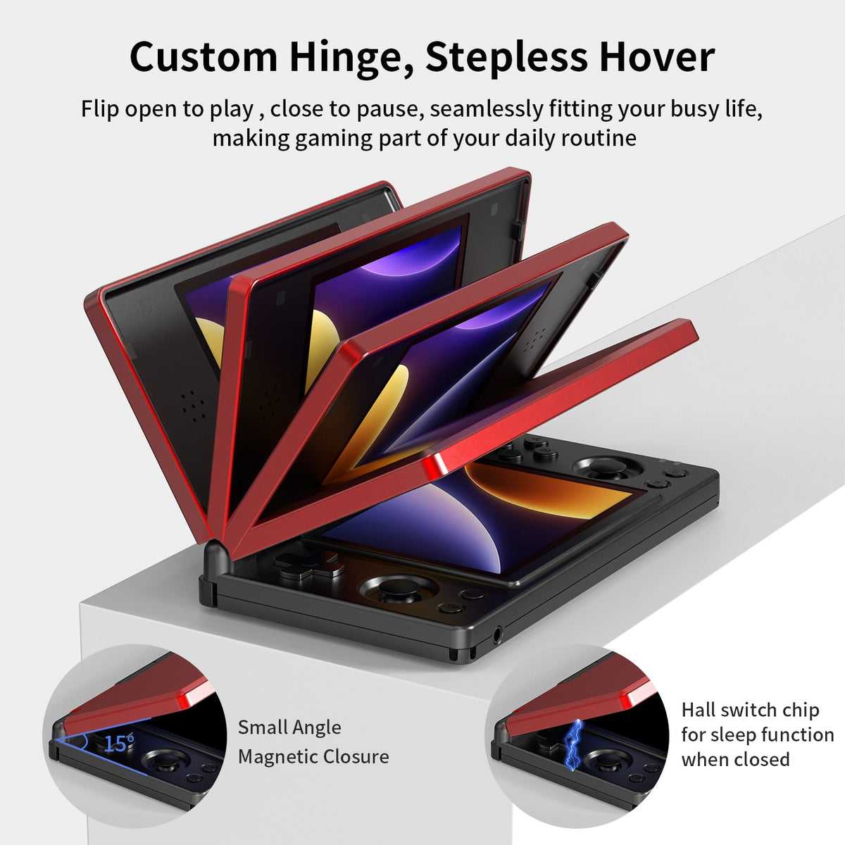 Anbernic RG DS Handheld Game Console 4" IPS Dual Screen Android 4000mAh Flip Video Games Player Supports RixelHK Wifi Streaming