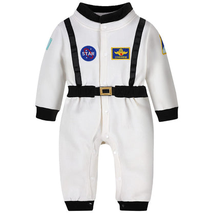Toddler Astronaut Costume Baby Boys Space Suit Rompers Infant Halloween Birthday Party Cosplay Fancy Dress Jumpsuit