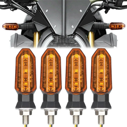 BLALION 2PCS Motorcycle Turn Signal LED Headlight Amber Flashing Light Blinker 12V 3 LED Waterproof Tail Light for ATV UTV Scoot