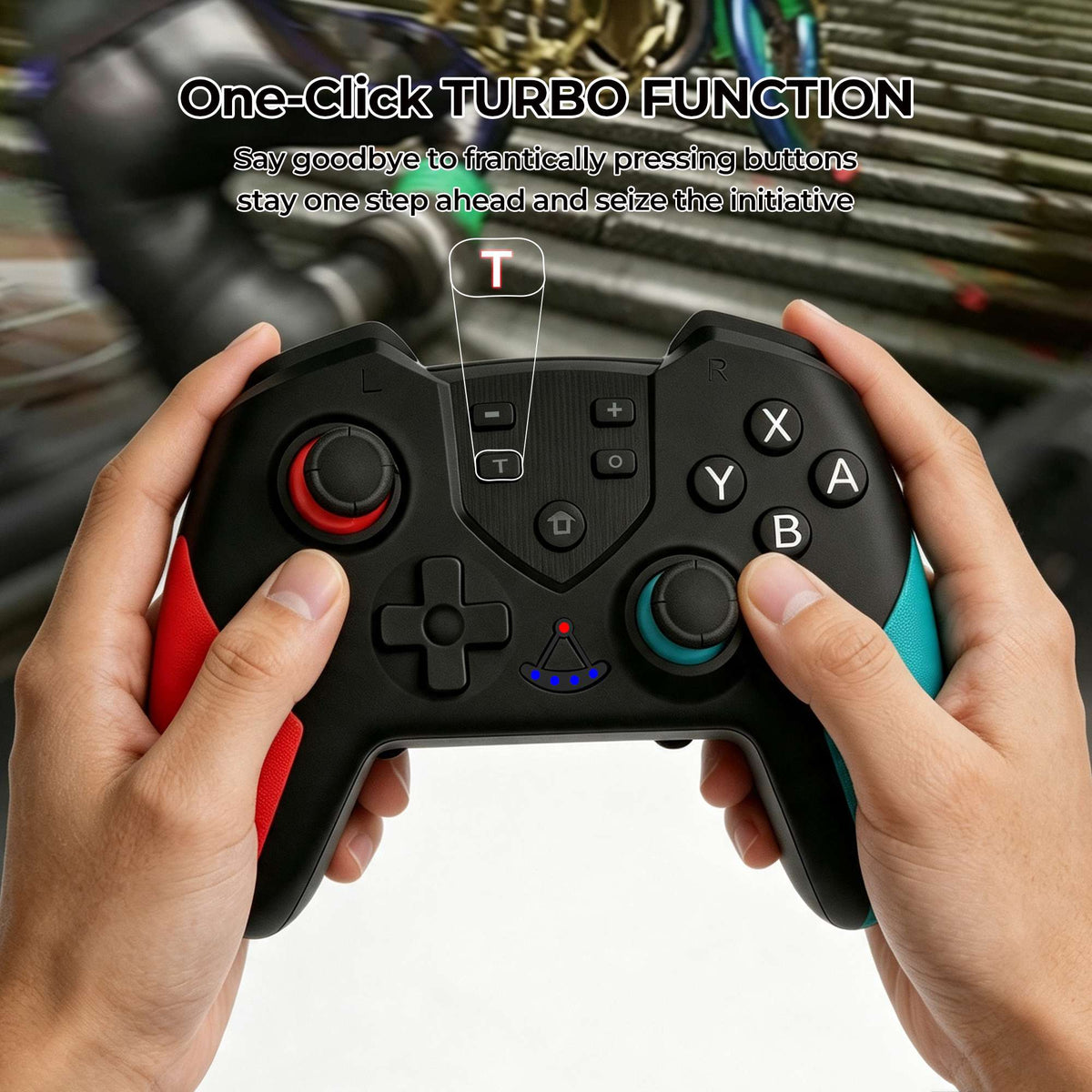 Wireless Buletooth Game Controller For Nintendo Switch/OLED/Lite, Switch Pro Gamepad with Turbo 6-Axis Gyro Dual Vibration