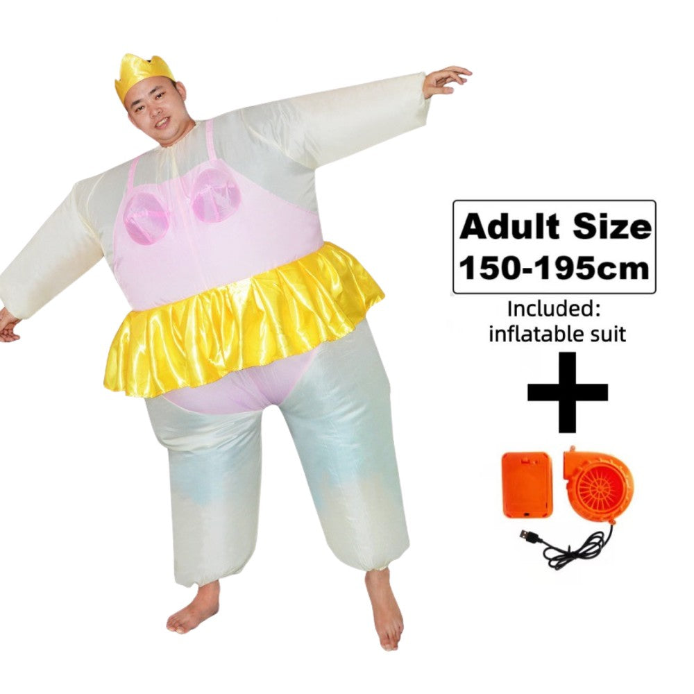 Cute and Unique Standing Shark Shaped Inflatable Suit Funny Ballet Inflatable Suit Suitable for Halloween Christmas Play Props