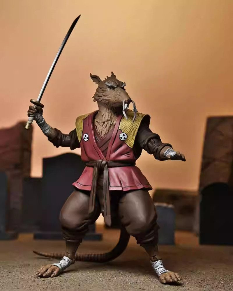 Original NECA 54351 The Last Ronin Figura de Ação Ultimate Splinter Colecionável de 7 polegadas