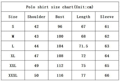 Horse Logo Pattern Print Men Clothes Spring Autumn Long Sleeve Polo Shirt Men Business Casual Turn-down Collar Tops Stripe Polo