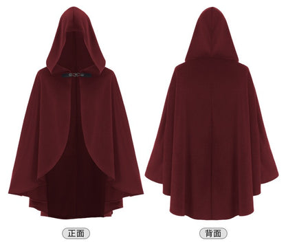 Medieval Retro Hooded Cloak Halloween Grim Reaper Wizard Cosplay Cloak Versatile Costume Accessory Cosplay Costume for Women Men