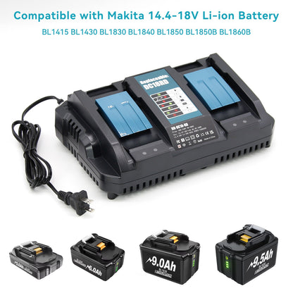 Para Carregador Duplo Makita 18V 6A Plugue UK EU AU US Substituição Para Bateria de Lítio Makita 18V Para Carregador Makita DC18RC DC18RD