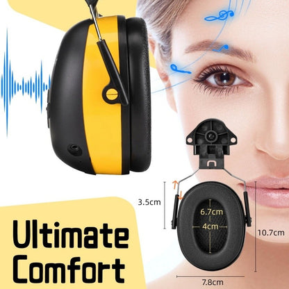 PROHEAR Bluetooth 5.3 Earmuffs Adapter for 3M H-700 Hard Hats DEWALT Hard Hat Hearing Protectors for Construction Worker Mowing