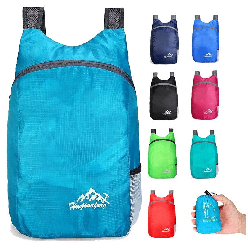 Bolsa esportiva leve para exterior mochila impermeável resistente ao desgaste mochila de viagem mochila dobrável pequena mochila de armazenamento