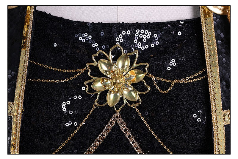 Black Golden Rumi Zoey Mira Cosplay Cosplay Costume Wig Women Suit Halloween Party Role Playing Outfit