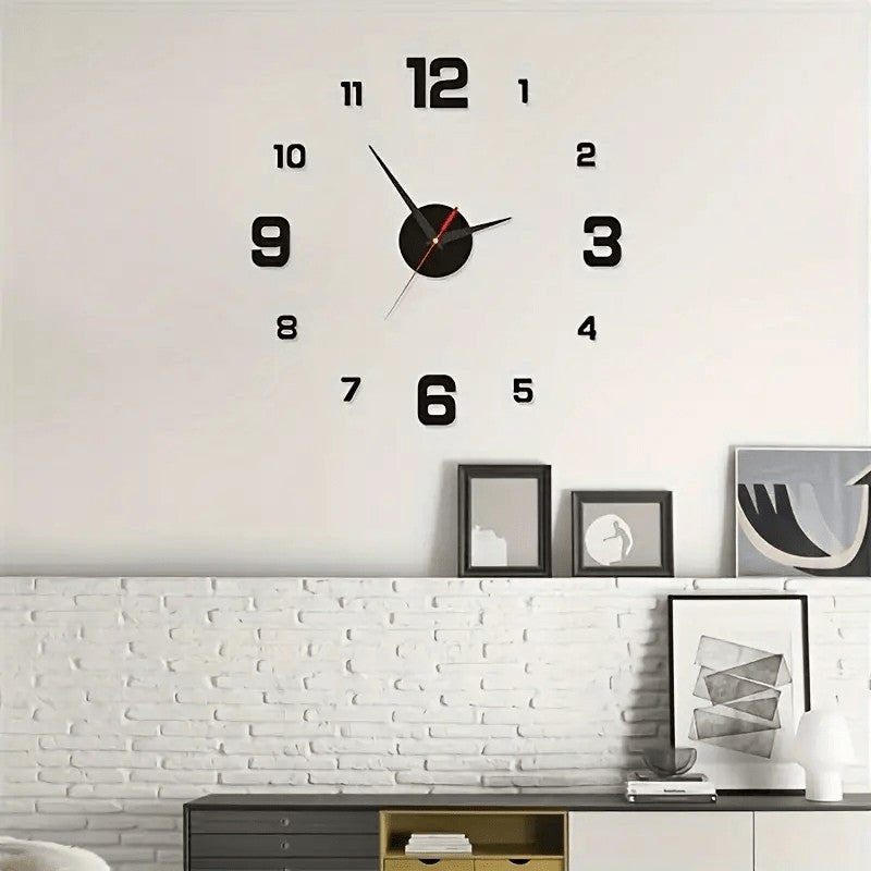 Simple LED wall clock with night light function, silent, modern decorative digital wall clock, DIY 3D digital wall clock