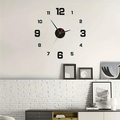 Simple LED wall clock with night light function, silent, modern decorative digital wall clock, DIY 3D digital wall clock
