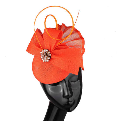 Nice Flower Fascinator Hats Fashion Bow Party Chapeau Cap Bride Women Wedding Chic Headwear With Hair Band Gril Hair Accessories