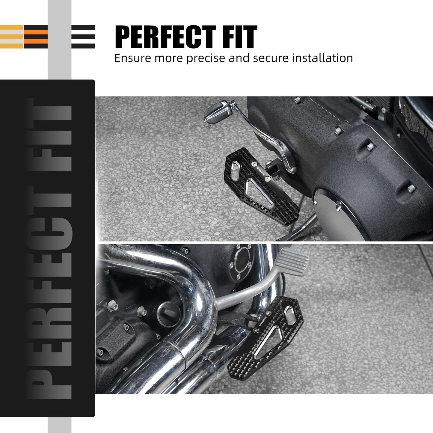 NICECNC Rider Footpeg Footrest For Harley Dyna Super Glide Custom 2006-2013 Street Bob Fat Bob Low Rider Wide Glide 1999-2017