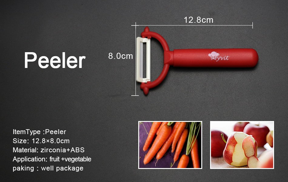 Conjunto de Facas de Cerâmica para Cozinha Profissional Faca de Cerâmica 3 4 5 6 Polegadas Faca de Descascar Frutas à Prova de Ferrugem para Fatiar Cortar Legumes