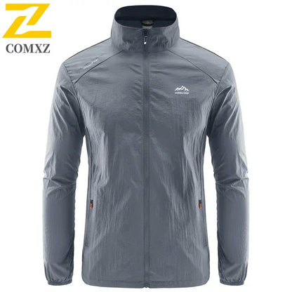 Men's Summer Skin Quick Dry Hiking Jacket Waterproof Sun UV Protection Coats Men Outdoor Sports Fishing Camping Running Jacket