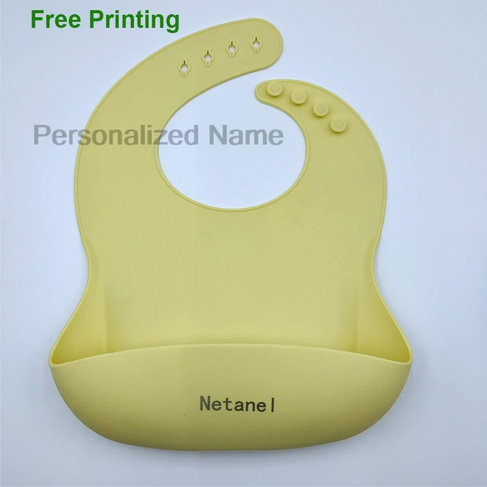 Baby Silicone Sucker Bowl Plate Cup Bibs Spoon Fork Sets Children Tableware Baby Feeding Dishes Sets Personalized Name BPA Free