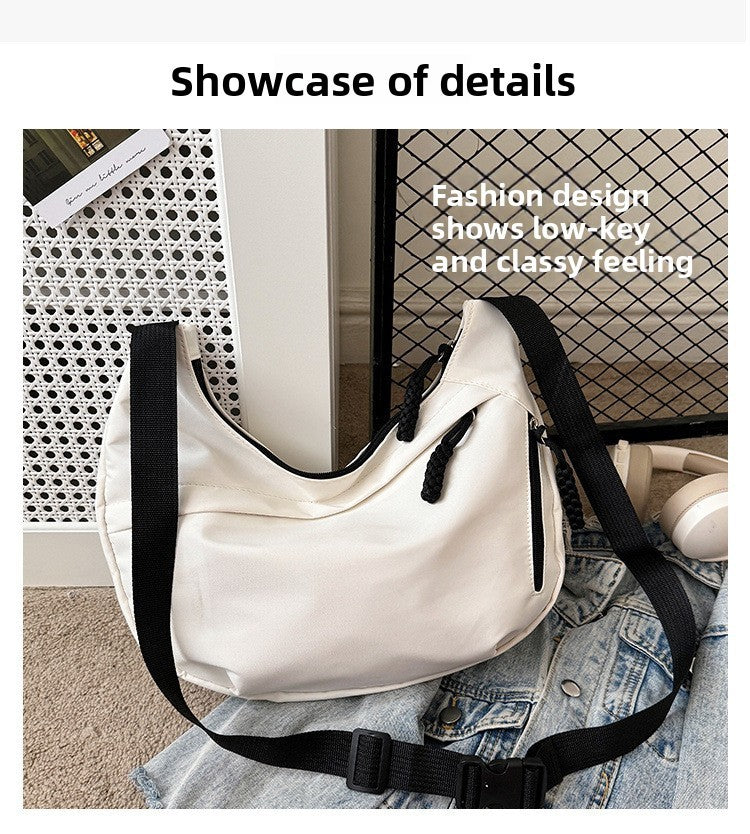 New Crossbody Bag Large Capacity Casual Shoulder Bag Versatile Nylon Dumpling Bag for Women Autumn Winter Fashion