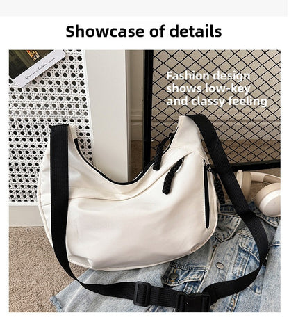 New Crossbody Bag Large Capacity Casual Shoulder Bag Versatile Nylon Dumpling Bag for Women Autumn Winter Fashion