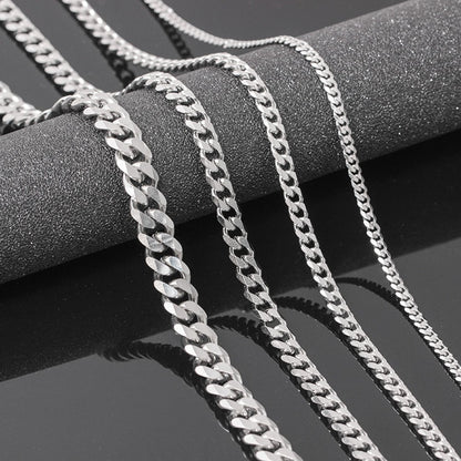 Corrente Masculina Cuban Link Tamanho 3.6/5/6/7/8/9mm Colar Punk Masculino de Aço Inoxidável Joias Masculinas da Moda Presentes para Homens