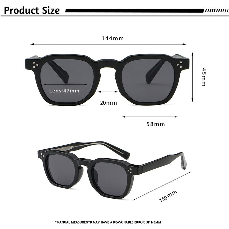 Óculos de Sol Retrô Punk CATERSIDE Masculino Armação Pequena Quadrada Design Personalizado Óculos de Sol Feminino Viagem Festa Negócios Festival Presente