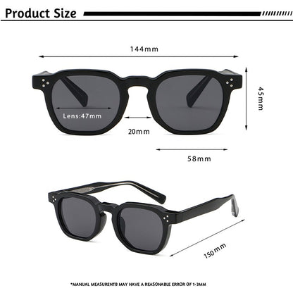 Óculos de Sol Retrô Punk CATERSIDE Masculino Armação Pequena Quadrada Design Personalizado Óculos de Sol Feminino Viagem Festa Negócios Festival Presente
