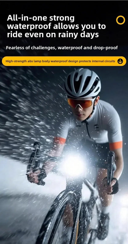 BUCKLOS Bike Light Solar Power Bicycle Front Light Highlight LED with Colorful Side Lamp Cycling Lights Bicycle Accessories