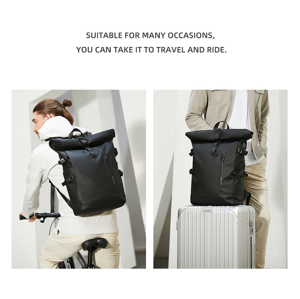 Mochila de Viagem Expansível HK Masculina Grande Capacidade À Prova D'Água Bolsa para Laptop de 15,6" Mochila de Caminhada Ciclismo com Porta USB