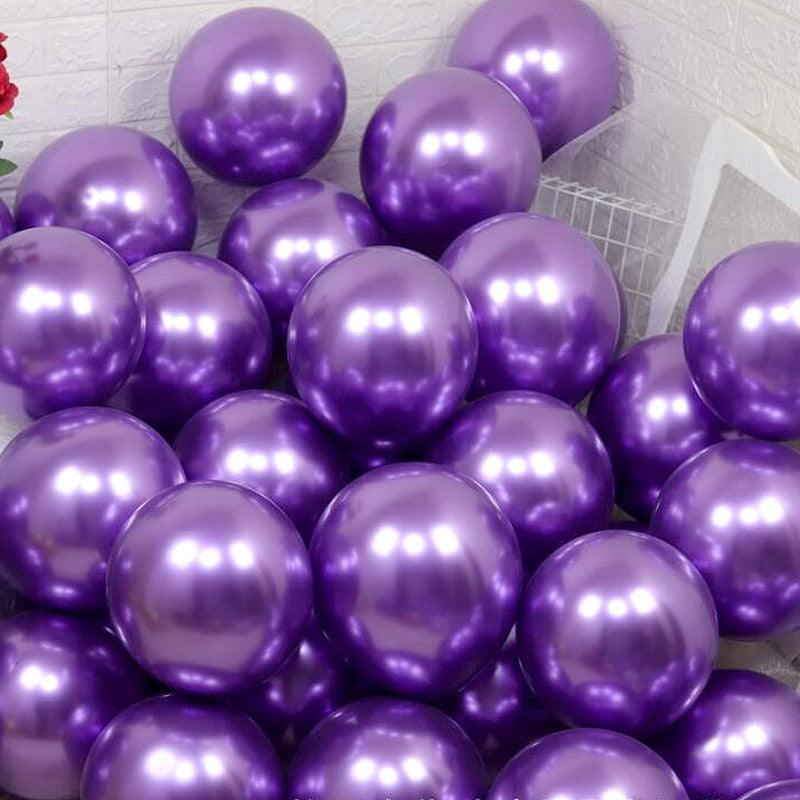 10/20/50pcs Metal Luster Chrome Balloon 5/10/12inch Latex Balloons Rose Gold Silver Red Purple Green Pink Balloon Birthday Party