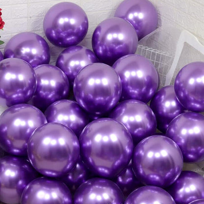 10/20/50pcs Metal Luster Chrome Balloon 5/10/12inch Latex Balloons Rose Gold Silver Red Purple Green Pink Balloon Birthday Party