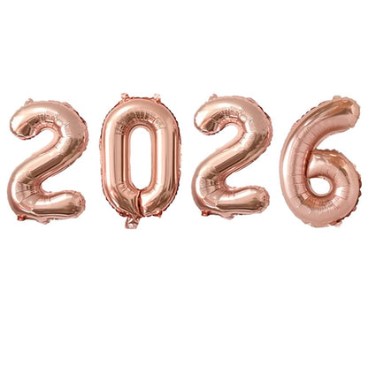 16 Inch 2027 Happy New Year Foil Balloons Christmas New Year Party Decoration Festival Party Supplies Photo Props Home Decor