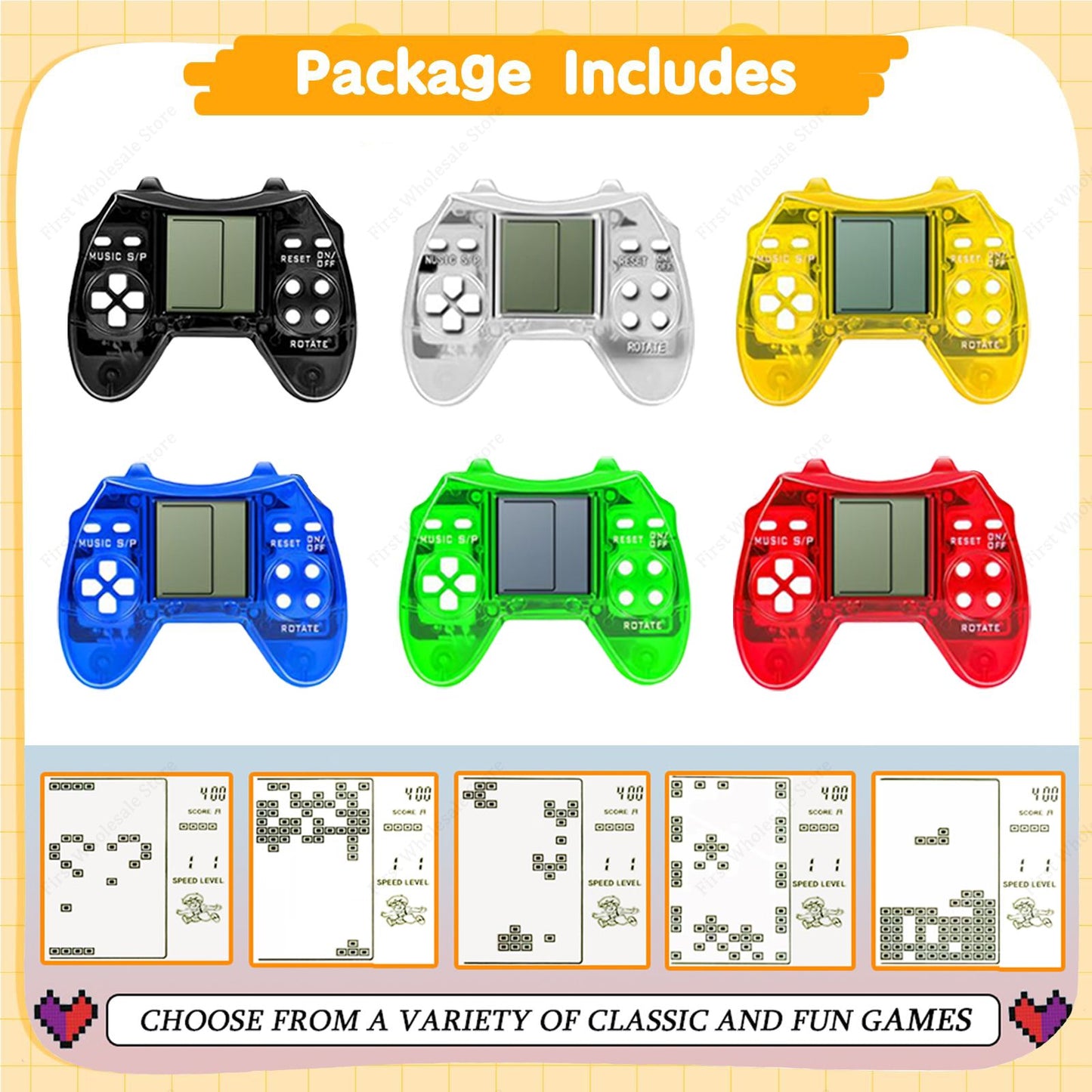 6-48Pcs Video Game Party Favors for Classic Game Console Keychain Birthday Joypad Souvenir School Valentine Gifts