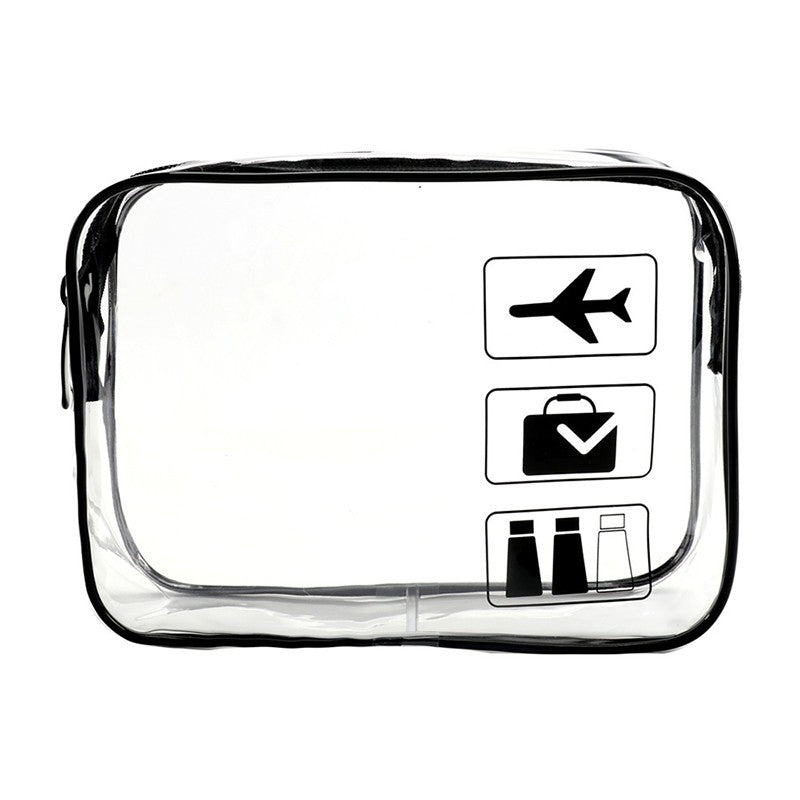 Large Capacity PVC Transparent Bag Portable Washing Bag Clear Tote Multi Pocket Handbag