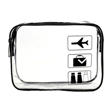 Large Capacity PVC Transparent Bag Portable Washing Bag Clear Tote Multi Pocket Handbag