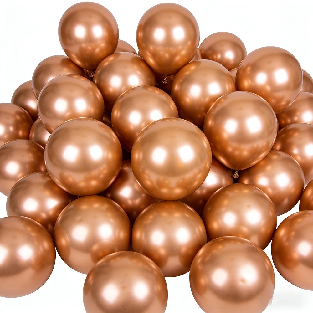 50pcs 5-12inch Chrome Metallic Balloons Happy Birthday Valentine's Day New Year Anniversary Wedding Birthday Party Decorations