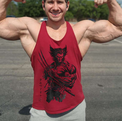 Wolverine Hardcore Men's Fitness Tank Top American Personalized Quick Drying Sleeveless Shirt Outdoor Sports Top Sweatshirt
